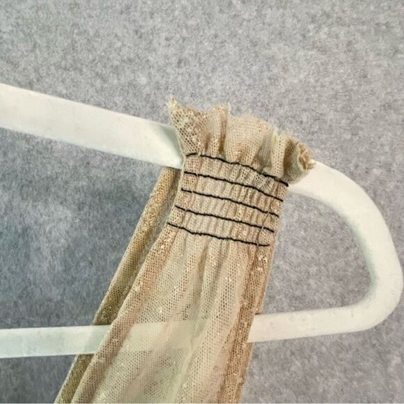 Free People Fancy Lace Metallic Baby Doll Whimsy Fairy Dress Y2K  Mini M  #AJ - Picture 6 of 12